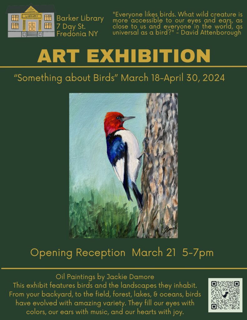 Local Artist, Jackie Damore, Opening Reception @ Darwin R. Barker Library
