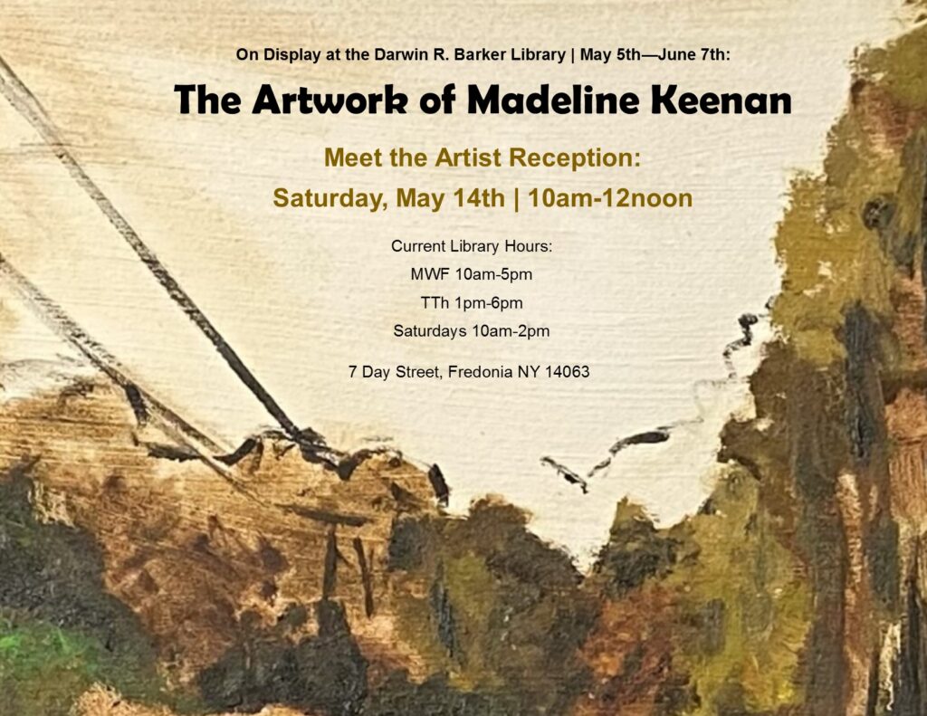 Artist Meet and Greet with Madeline Keenan @ Darwin R Barker Library