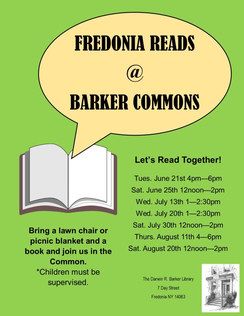 Fredonia Reads @ Barker Commons @ Barker Commons