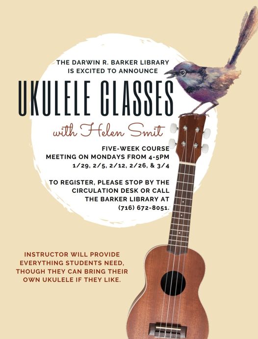 Ukulele Classes with Helen Smit • Darwin R. Barker Library