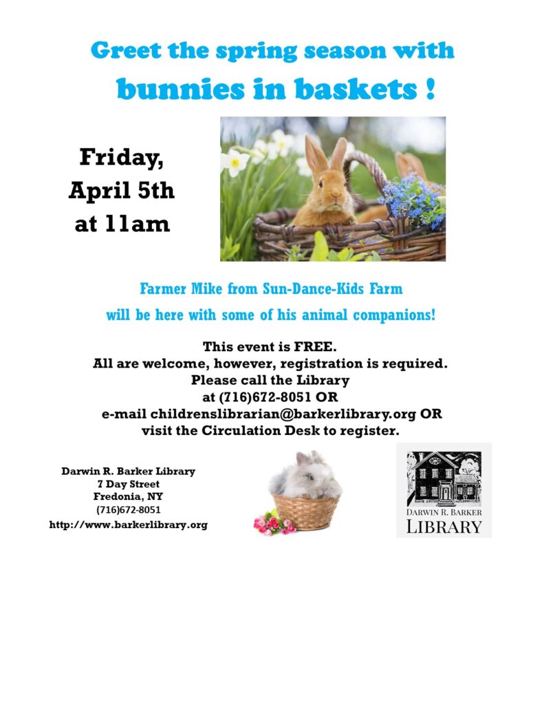 Bunnies in Baskets event @ Darwin R. Barker Library