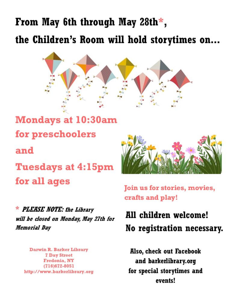 Storytime for All Ages @ Darwin R. Barker Library