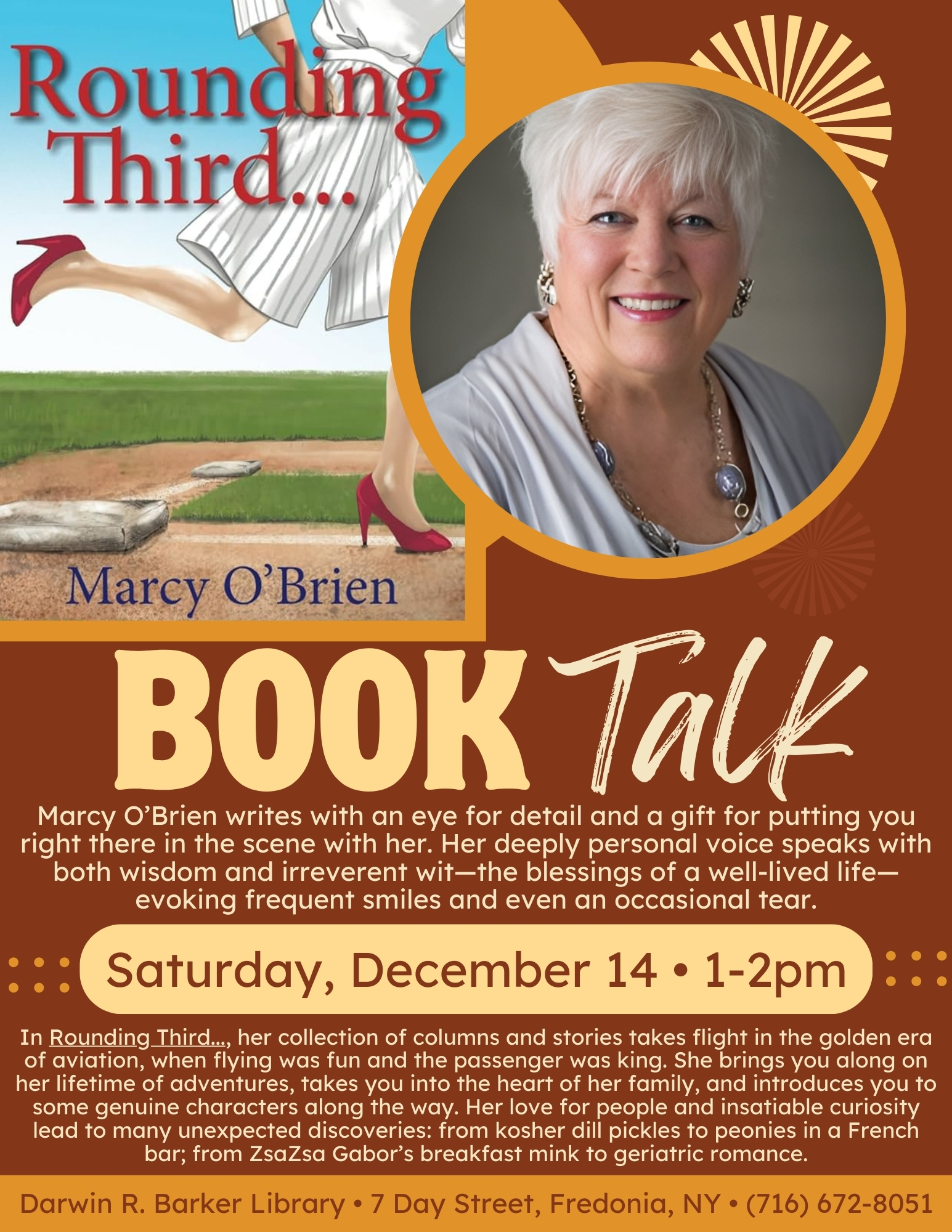 Marcy O'Brien Book Talk Flier